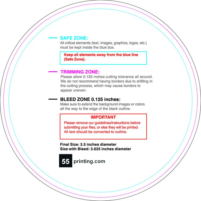 Rolllabel 3.5in Circle Front guideline preview