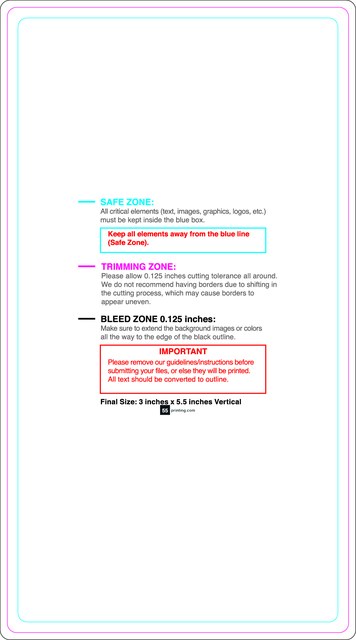 Rolllabel 3inx5.5in Rectangle V Front guideline preview