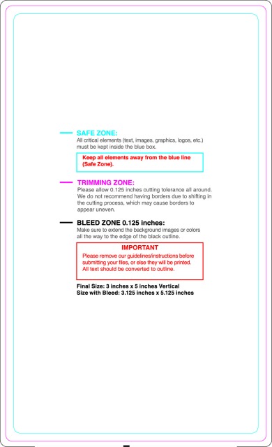 Rolllabel 3inx5in Rectangle V guideline preview