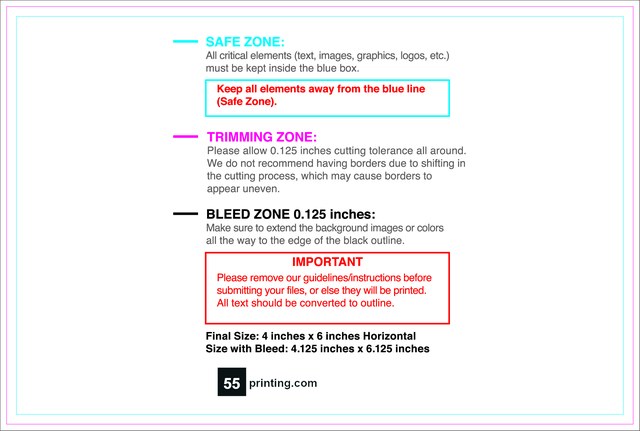 Rolllabel 4inx6in Rectangle H Front guideline preview