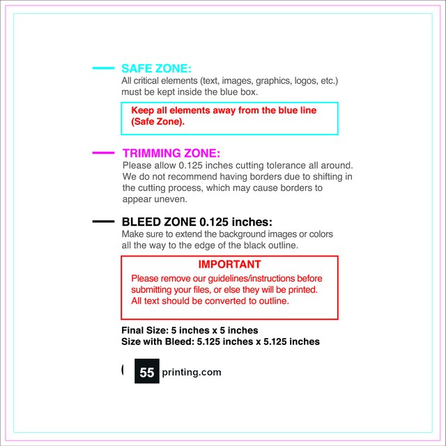 Rolllabel 5inx5in Square Front guideline preview