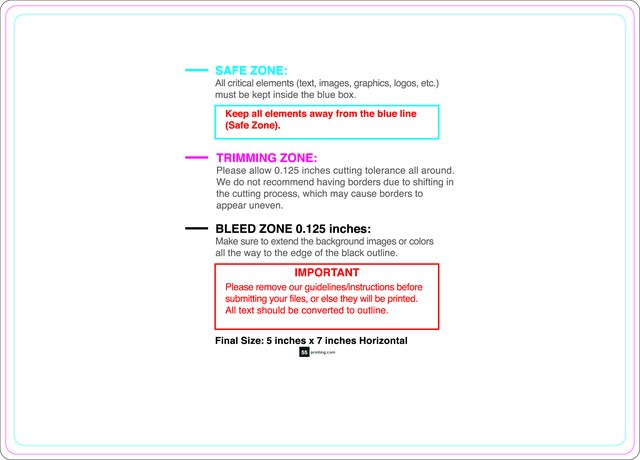 Rolllabel 5inx7in Rectangle H Front guideline preview