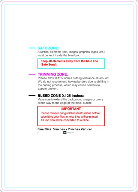Rolllabel 5inx7in Rectangle V Front guideline preview