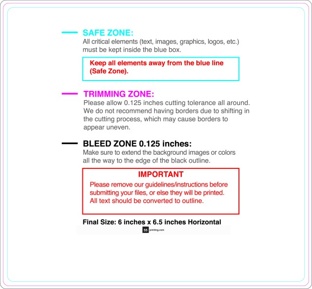 Rolllabel 6inx6.5in Rectangle H guideline preview
