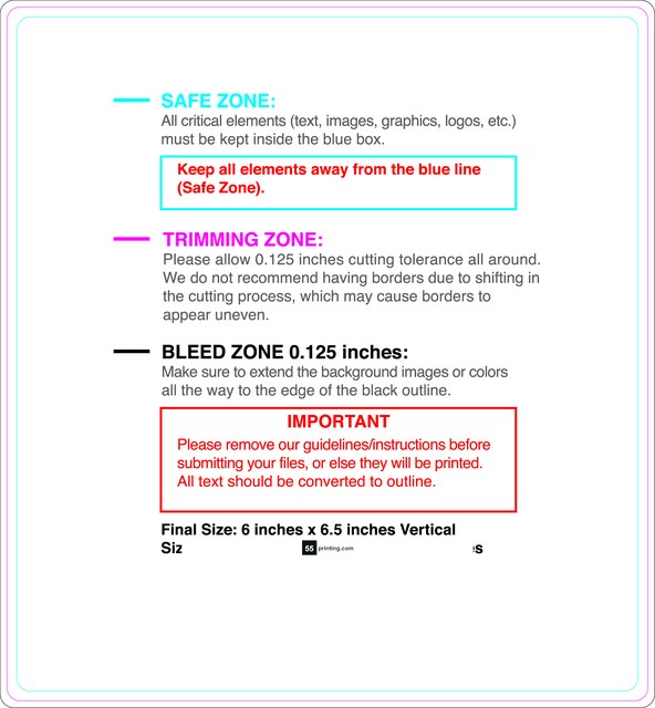 Rolllabel 6inx6.5in Rectangle V Front guideline preview