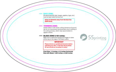 Rolllabel 1 5inx2 5in Oval H guideline preview