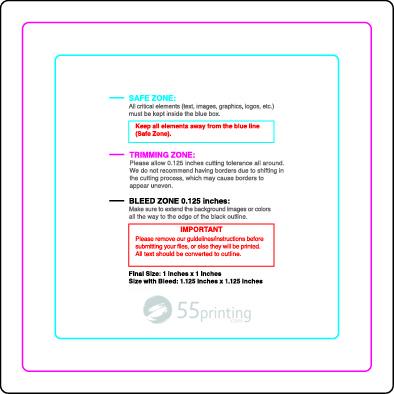 Rolllabel 1inx1in Square guideline preview