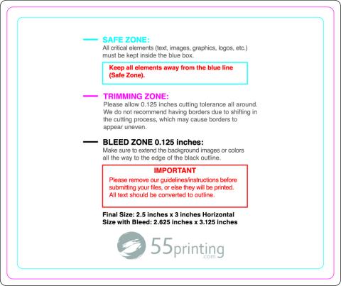 Rolllabel 2 5inx3in Rectangle H guideline preview