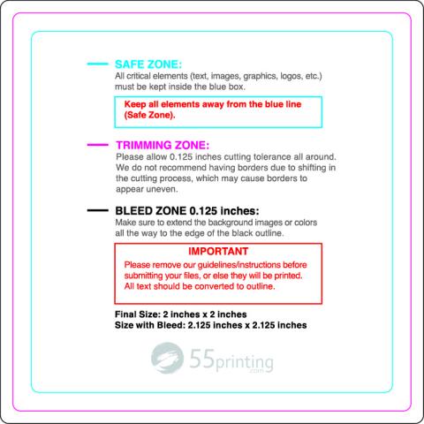 Rolllabel 2inx2in Square guideline preview