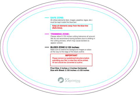 Rolllabel 2inx3in Oval H guideline preview