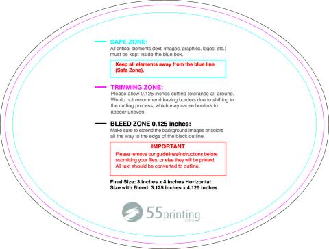 Rolllabel 3inx4in Oval H guideline preview