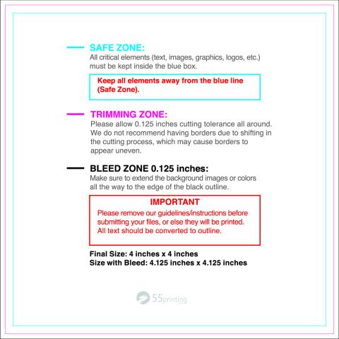 Rolllabel 4inx4in Square guideline preview