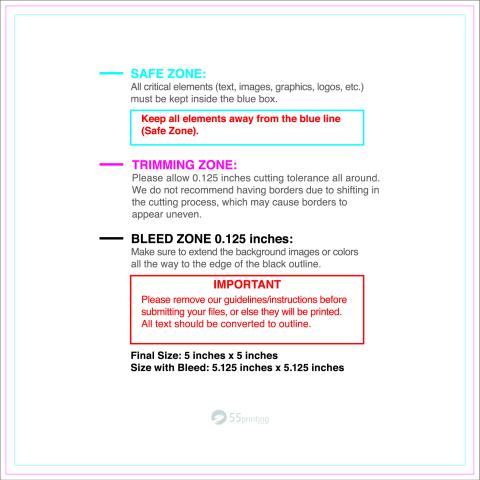 Rolllabel 5inx5in Square guideline preview