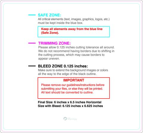 Rolllabel 6inx6 5in Rectangle H guideline preview
