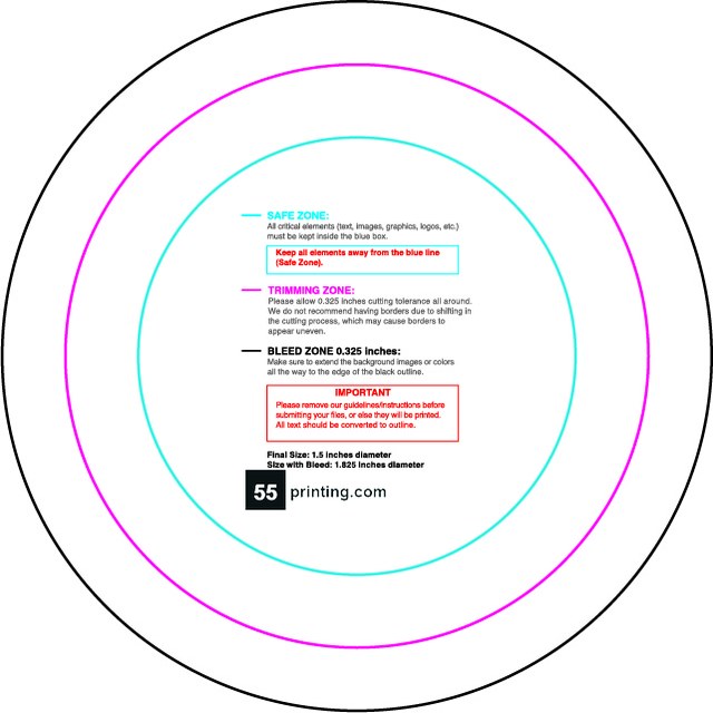 Sticker 1.5in Circle Front guideline preview