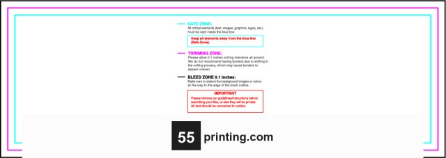 Sticker 1inx3in H guideline preview