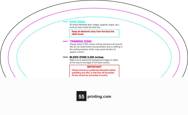 Sticker 2inx3.5in H Oval guideline preview