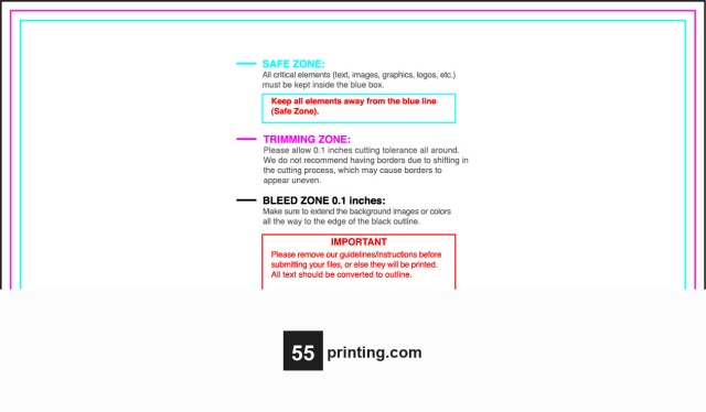 Sticker 2inx3.5in H guideline preview