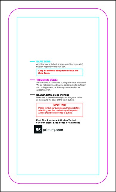 Sticker 2inx3.5in V Round Front guideline preview