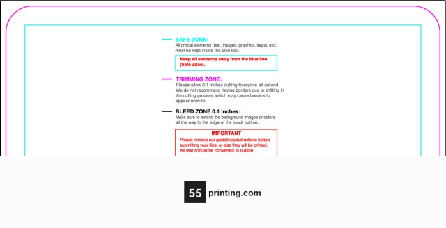 Sticker 2inx4in H Round guideline preview