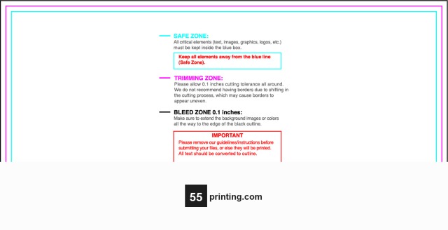 Sticker 2inx4in H guideline preview