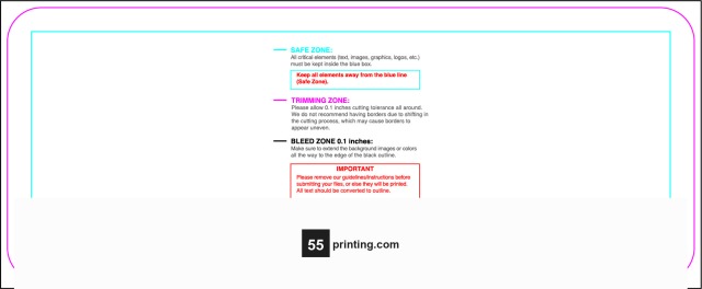 Sticker 2inx5in H Round guideline preview