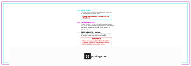 Sticker 2inx6in H guideline preview