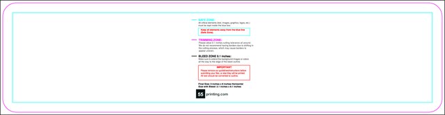 Sticker 2inx8in H Round Front guideline preview