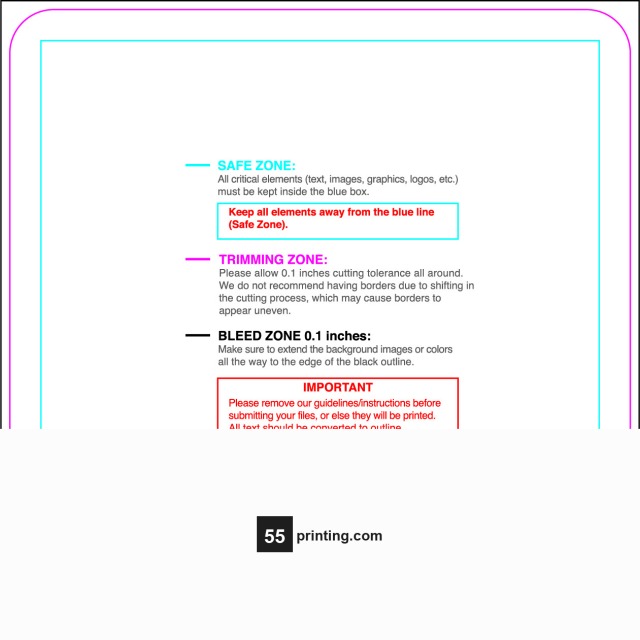 Sticker 3.5inx3.5in Round guideline preview