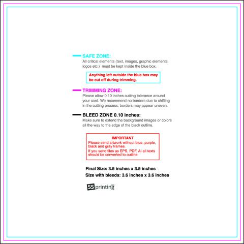 Sticker 3.5inx3.5in guideline preview