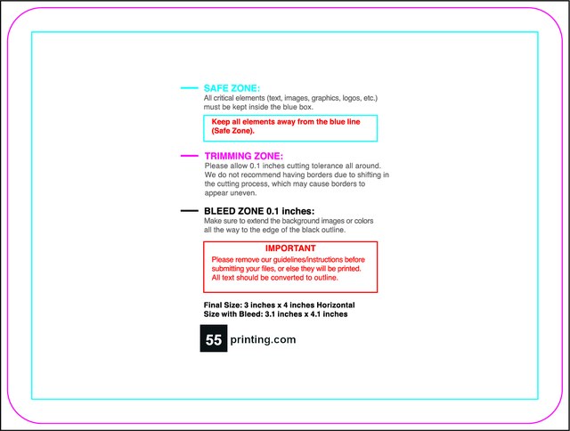 Sticker 3inx4in H Round Front guideline preview