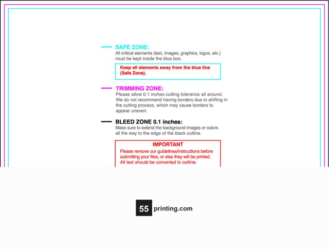 Sticker 3inx4in H guideline preview