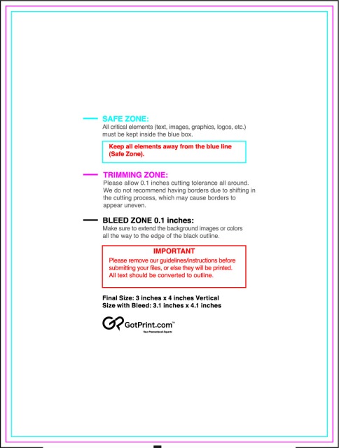 Sticker 3inx4in V guideline preview
