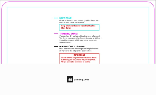 Sticker 3inx5in H Round guideline preview
