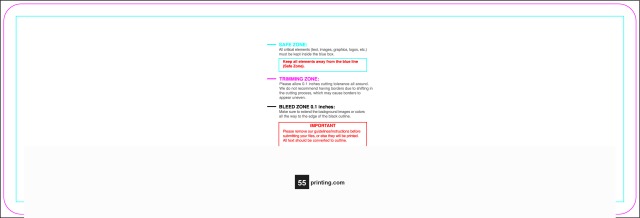 Sticker 3inx9in H Round guideline preview