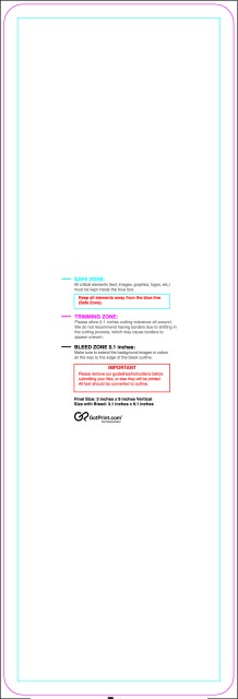 Sticker 3inx9in V Round guideline preview
