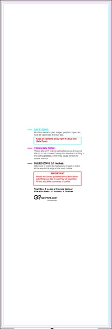 Sticker 3inx9in V guideline preview