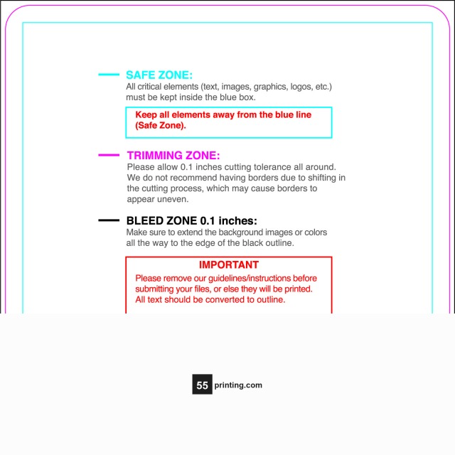 Sticker 4.5inx4.5in Round guideline preview