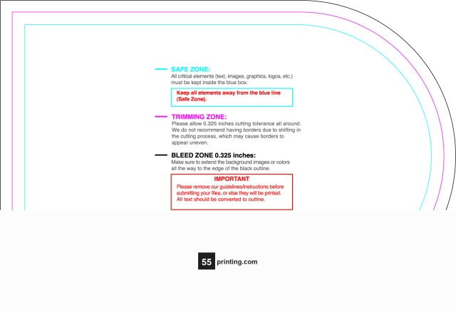 Sticker 4inx6in H Half Circle guideline preview