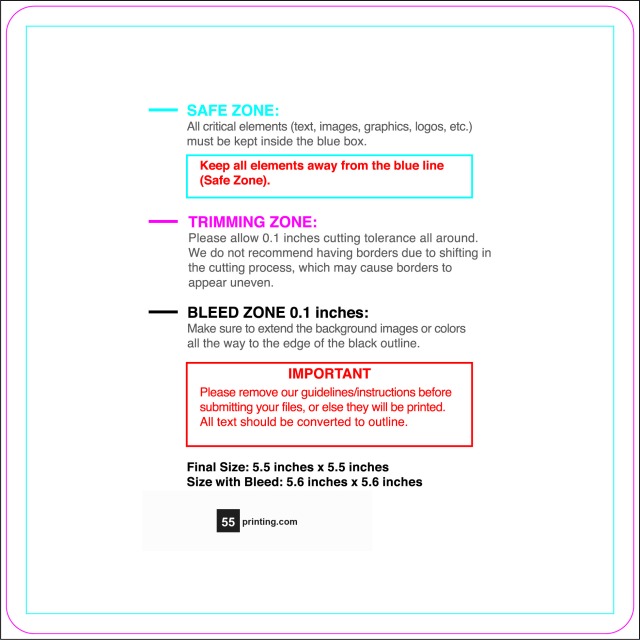 Sticker 5.5inx5.5in Round guideline preview