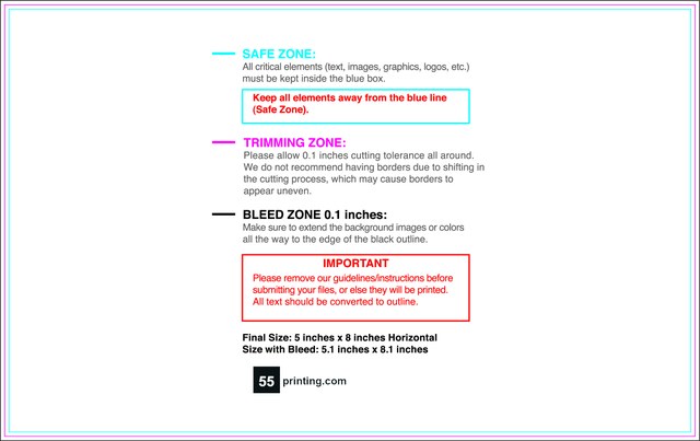 Sticker 5inx8in H Front guideline preview