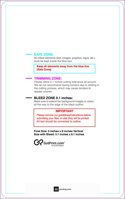 Sticker 5inx8in V Round guideline preview
