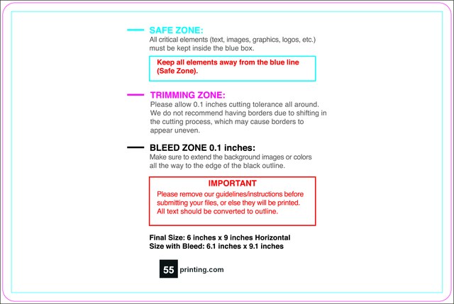 Sticker 6inx9in H Round Front guideline preview