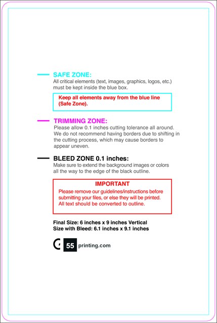 Sticker 6inx9in V Round Front guideline preview