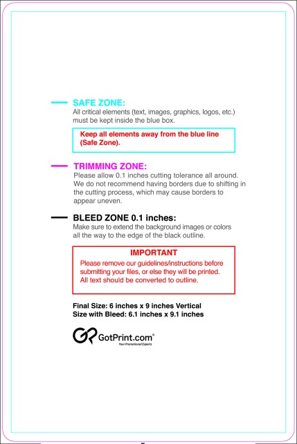 Sticker 6inx9in V Round guideline preview