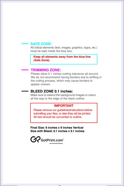 Sticker 6inx9in V guideline preview