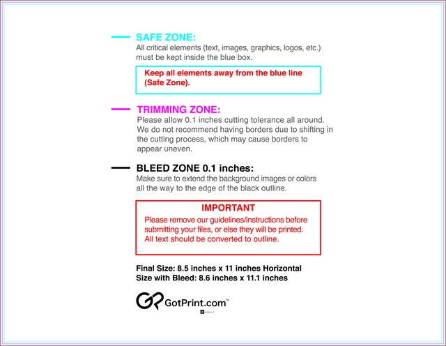Sticker 8.5inx11in H Front guideline preview