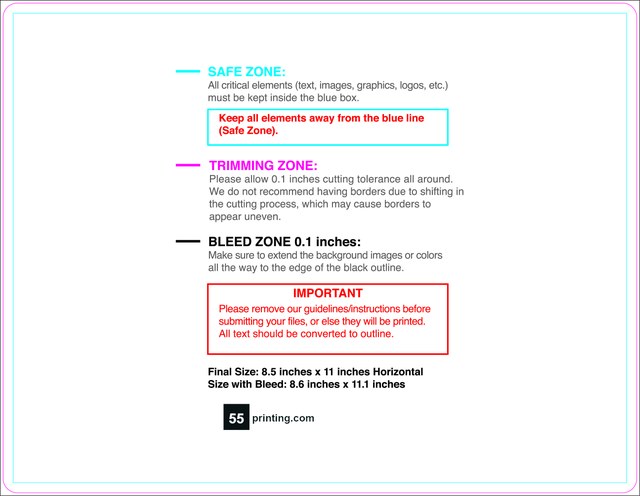 Sticker 8.5inx11in H Round Front guideline preview