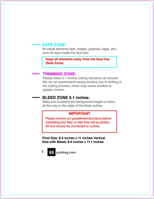 Sticker 8.5inx11in V Round Front guideline preview