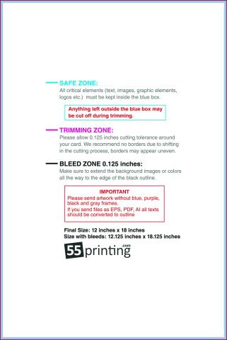 Windowcling 12inx18in V Front guideline preview